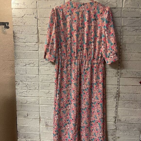 Vintage 80’s Cottagecore Pastel J.J. of California Dress 12 - Picture 7 of 10